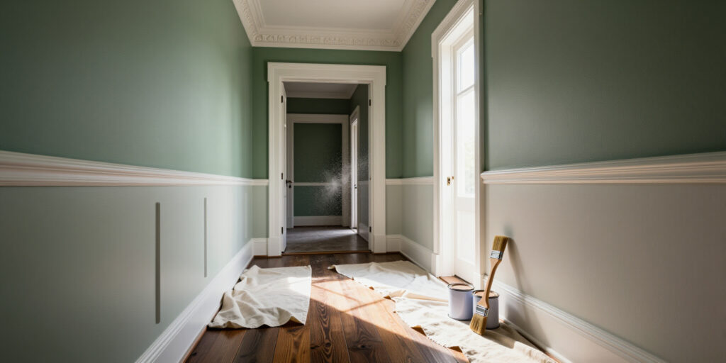 painting a hallway