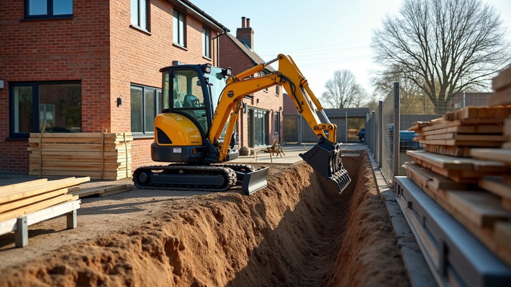 site preparation with excavators